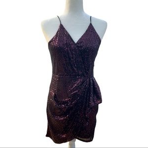 🌺 5/$25 or $12 KARA AND KATE BRAND NEW BLACK DRESS WITH RED SEQUINS